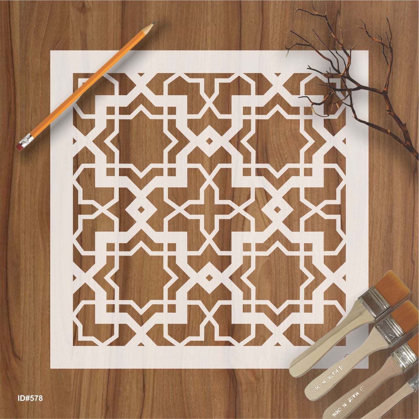 Islamic Geometric Pattern Stencils  Painting Scrapbook Coloring Embossing Album Decorative Template. ID #578