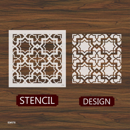 Islamic Geometric Pattern Stencils  Painting Scrapbook Coloring Embossing Album Decorative Template. ID #578 – ID# 232