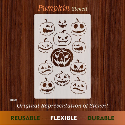 Pumpkin Halloween  Stencil for  Painting Scrapbook Coloring Embossing Album Decor. ID #589 – ID# 234