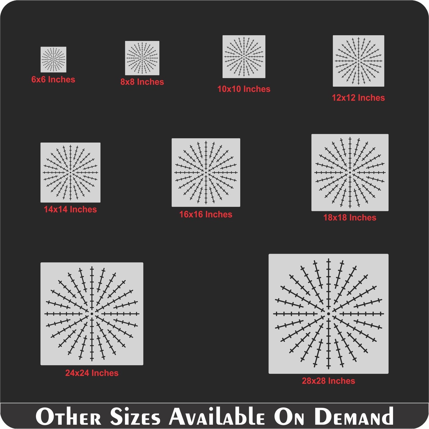 Geometric line pattern stencil Tools for DIY Craft Furniture Wood Canvas Rocks Fabric Wall Art. ID #587