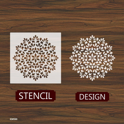 Symmetrical Mandala Painting Wall Stencils for Home Wall Decor.ID#590 – ID# 249