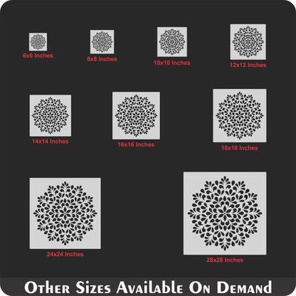 Symmetrical Mandala Painting Wall Stencils for Home Wall Decor.ID#590 – ID# 249