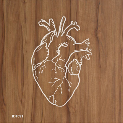 Doodle Anatomical Heart Stencil Drawing Template Embossing Craft Accessories – ID# 248