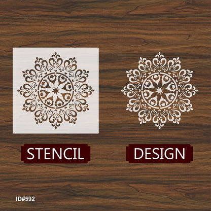 Mandala Pattern Stencil for design painting furniture design thick patterns plaster decorative