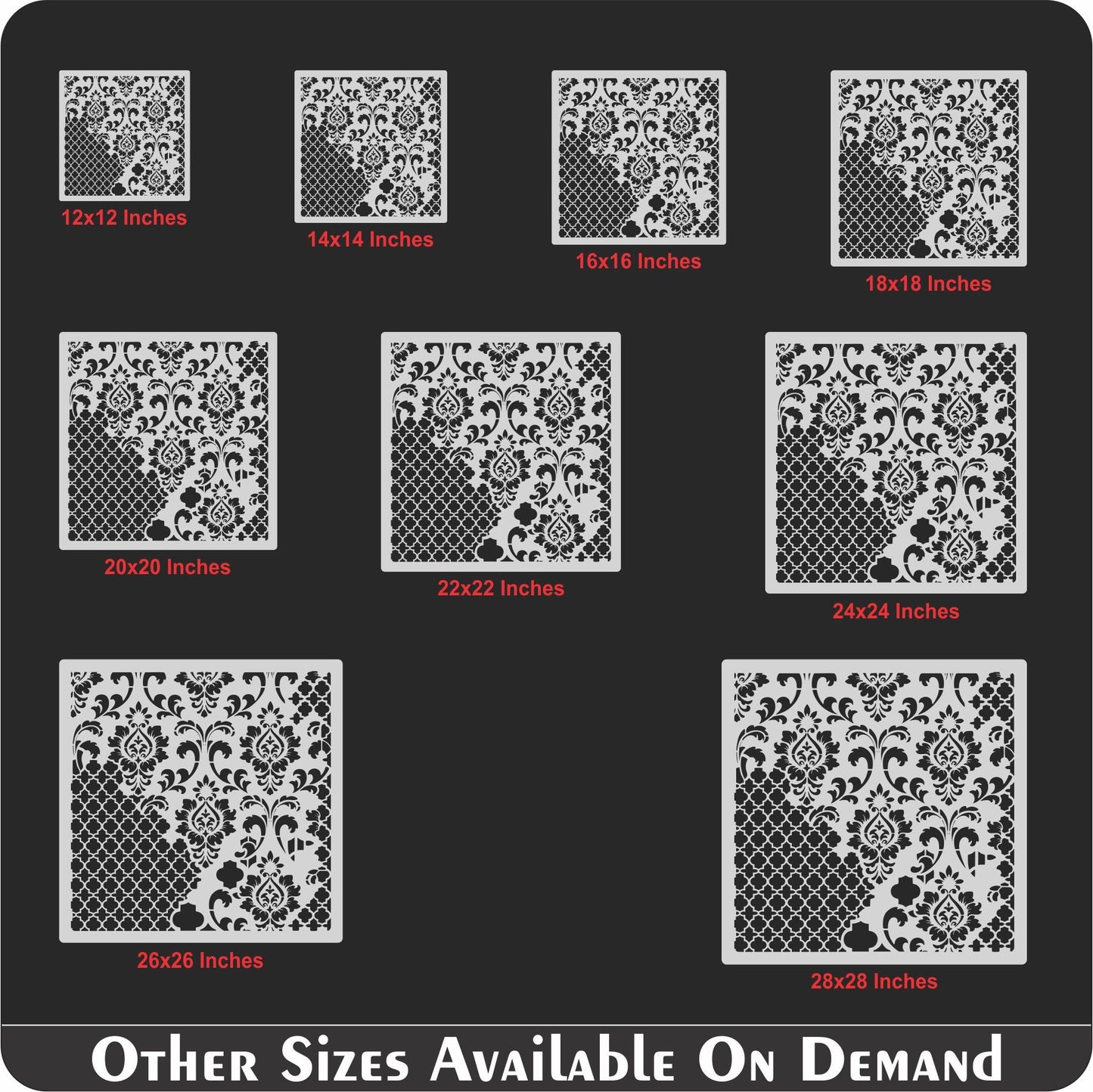 Cadence Universal Pattern Stencil Painting Scrapbook Coloring Embossing Album Decor Template. ID #606 – ID# 235
