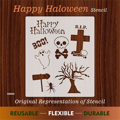 Happy Halloween Stencil Painting Scrapbook Coloring Embossing Album Decor ID# 609 – ID# 239