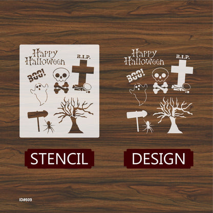 Happy Halloween Stencil Painting Scrapbook Coloring Embossing Album Decor ID# 609 – ID# 239