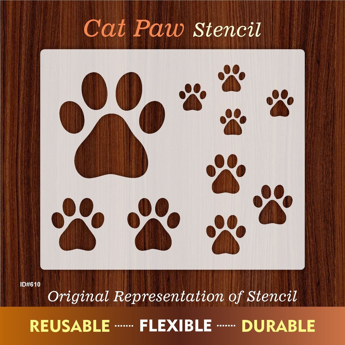 Cat Paw DIY Layering Stencils Painting Scrapbook Coloring Embossing Album Decor Template. ID #611