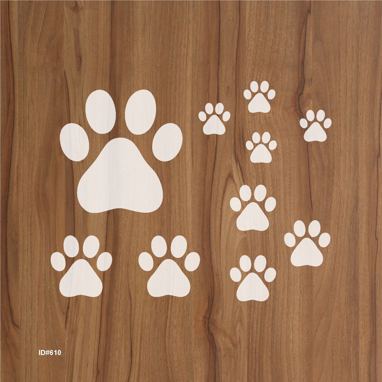 Cat Paw DIY Layering Stencils Painting Scrapbook Coloring Embossing Album Decor Template. ID #611