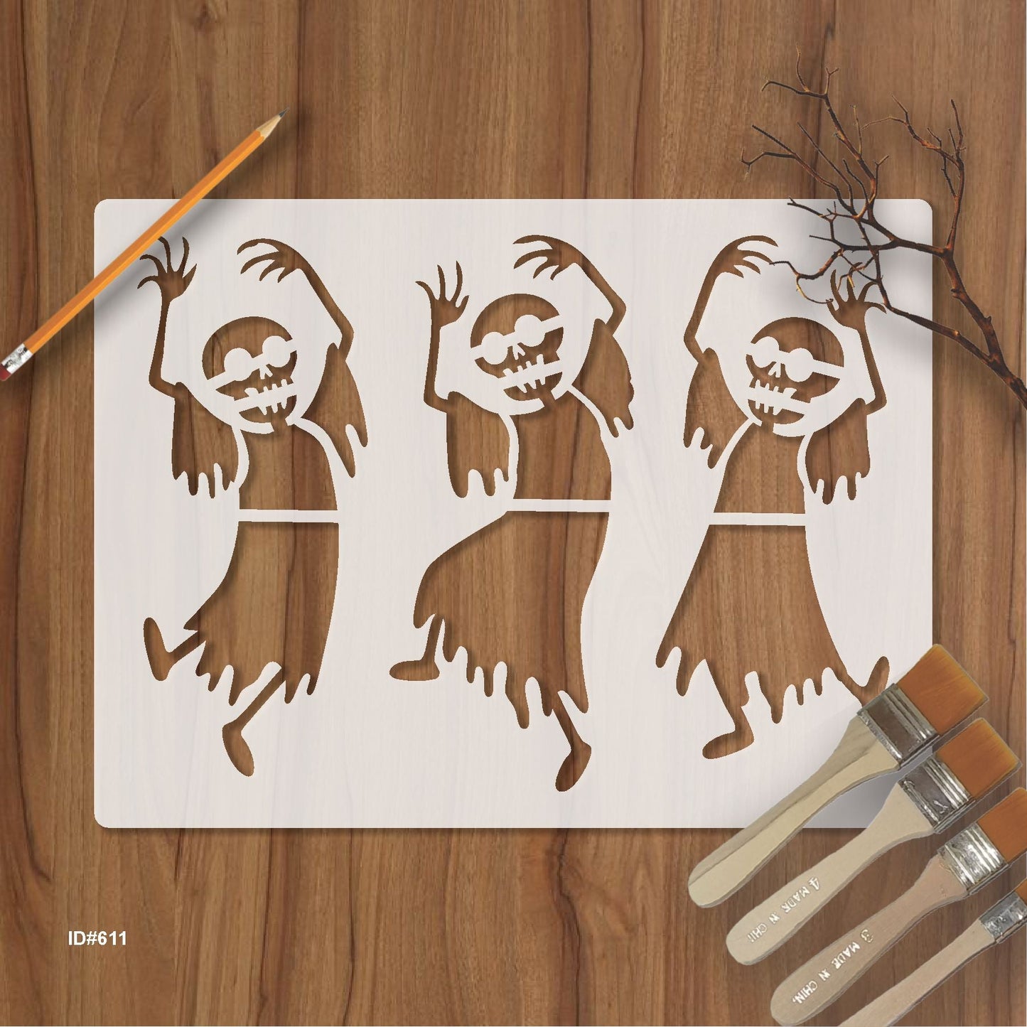 Haloween Stencil DIY Layering Stencils Painting Scrapbook Coloring Embossing Album Decor ID#611