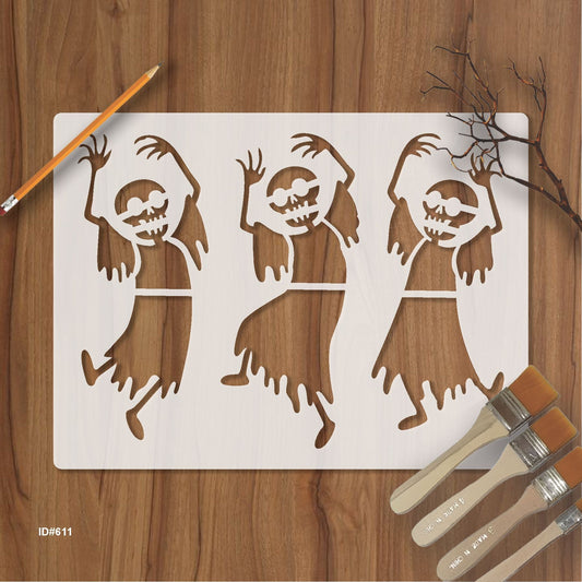 Haloween Stencil DIY Layering Stencils Painting Scrapbook Coloring Embossing Album Decor ID#611
