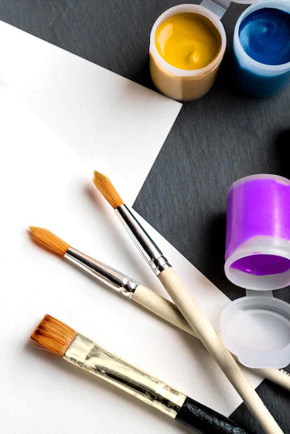 6Pcs Artist Paint Brush Set Nylon Bristles Brushes for  Watercolor Acrylic Oil Painting