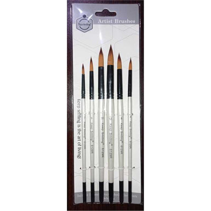 6Pcs Artist Paint Brush Set Nylon Bristles Brushes for  Watercolor Acrylic Oil Painting