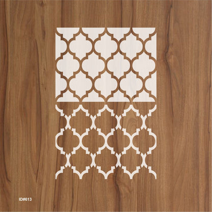 Geometric Arabesque moroccan stencil for canvas & wall background  ID #613 – ID# 230