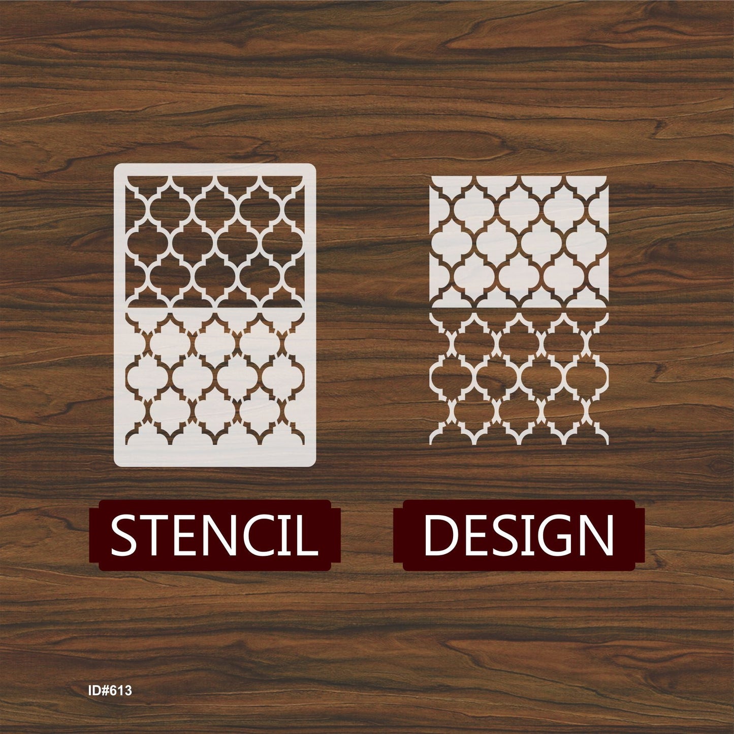 Geometric Arabesque moroccan stencil for canvas & wall background  ID #613 – ID# 230