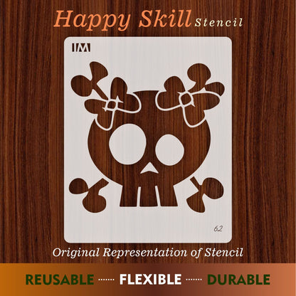 Happy skill Reusable Stencil For Canvas And Wall Painting.ID #62