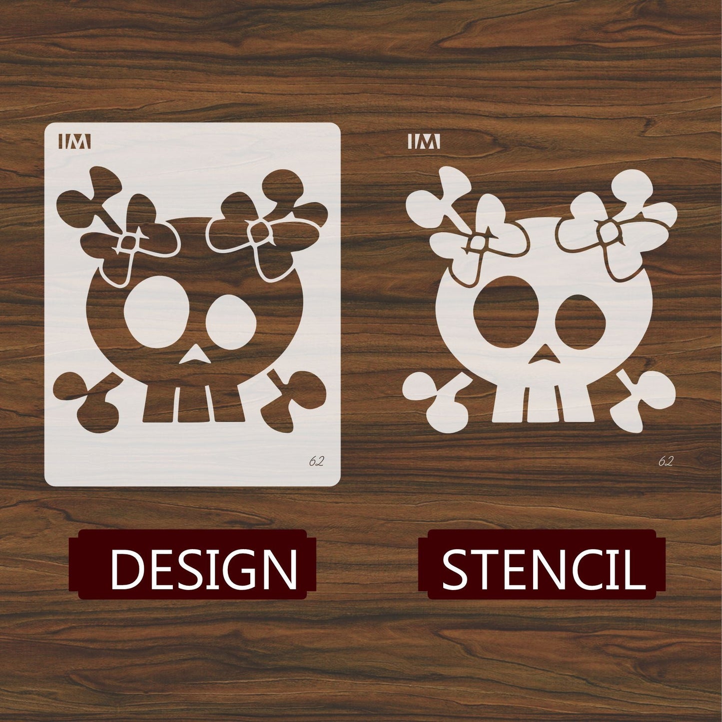 Happy skill Reusable Stencil For Canvas And Wall Painting.ID #62
