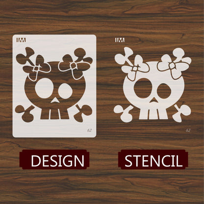 Happy skill Reusable Stencil For Canvas And Wall Painting.ID #62