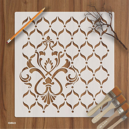 Baroque Ornate and Geometric Lattice Stencil Wall Painting Scrapbook Coloring Embossing Album Decorative Paper Card Template