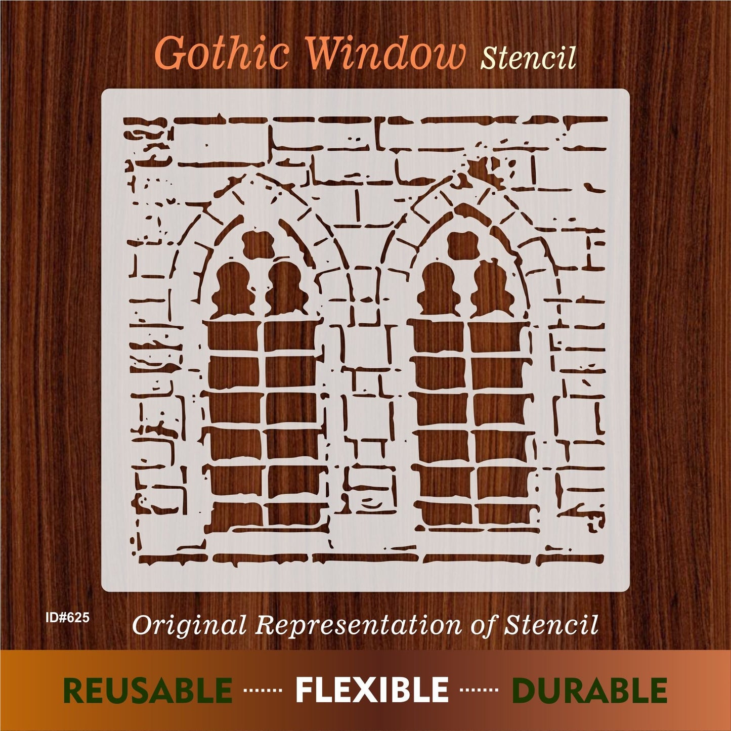 Gothic Window Stencil Painting Scrapbook Coloring Embossing Album Decor Template. ID #625 – ID# 220