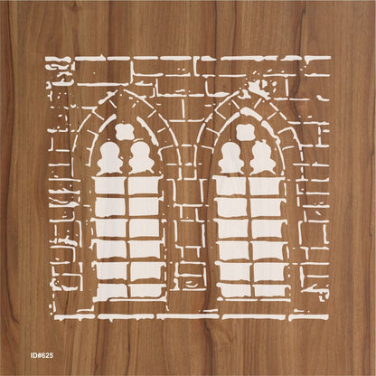 Gothic Window Stencil Painting Scrapbook Coloring Embossing Album Decor Template. ID #625 – ID# 220