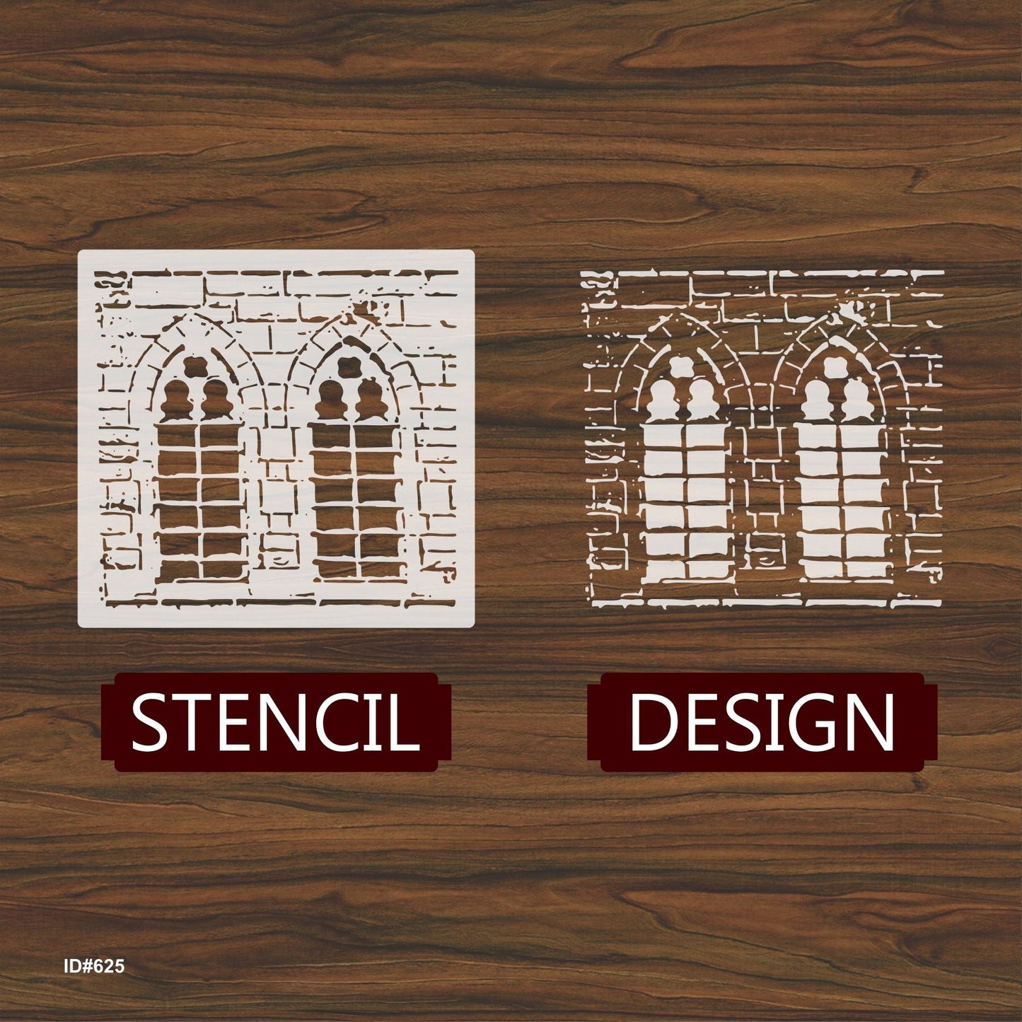 Gothic Window Stencil Painting Scrapbook Coloring Embossing Album Decor Template. ID #625 – ID# 220