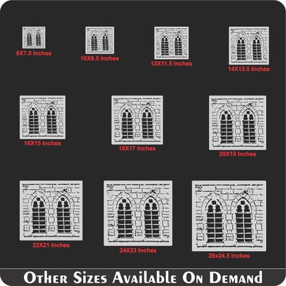 Gothic Window Stencil Painting Scrapbook Coloring Embossing Album Decor Template. ID #625 – ID# 220