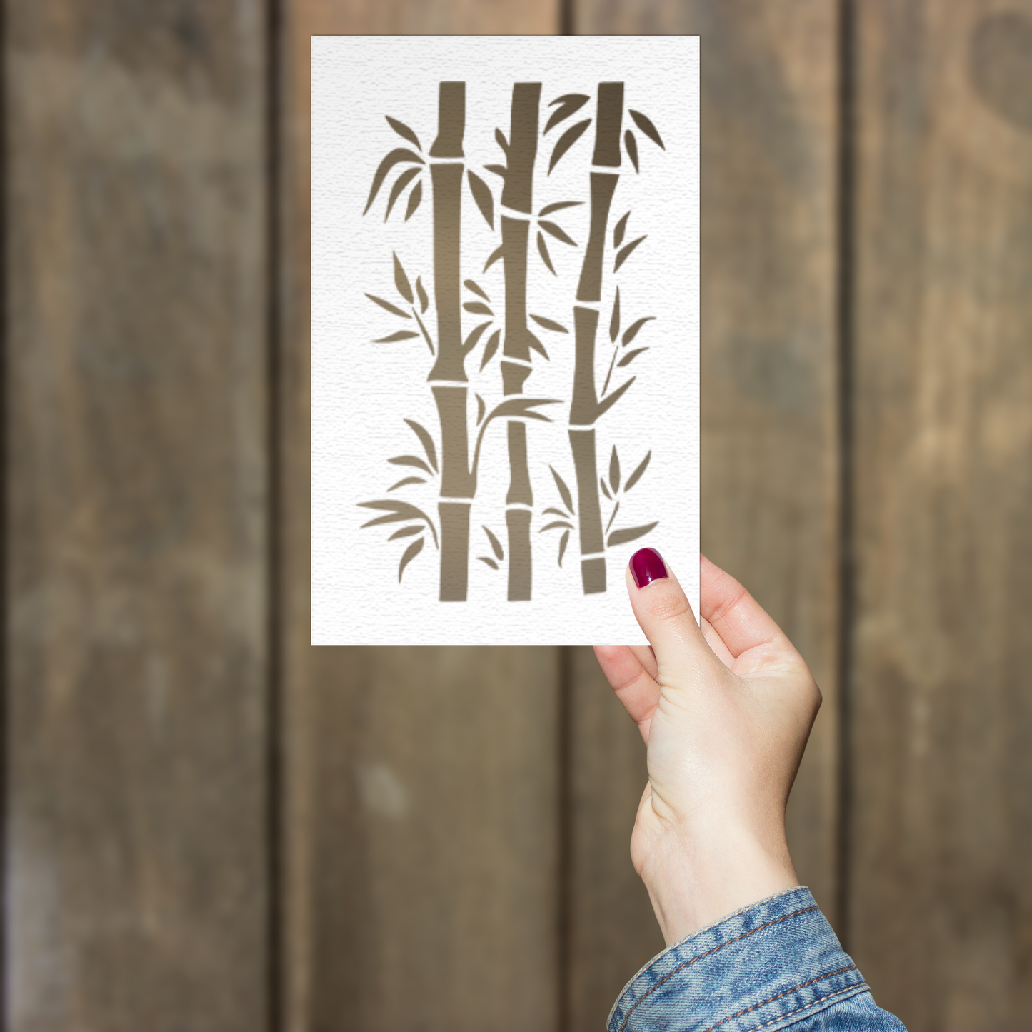 Bambo Plant Stencil Painting Scrapbook Coloring Embossing Album Decor Template. ID #626 – ID# 219
