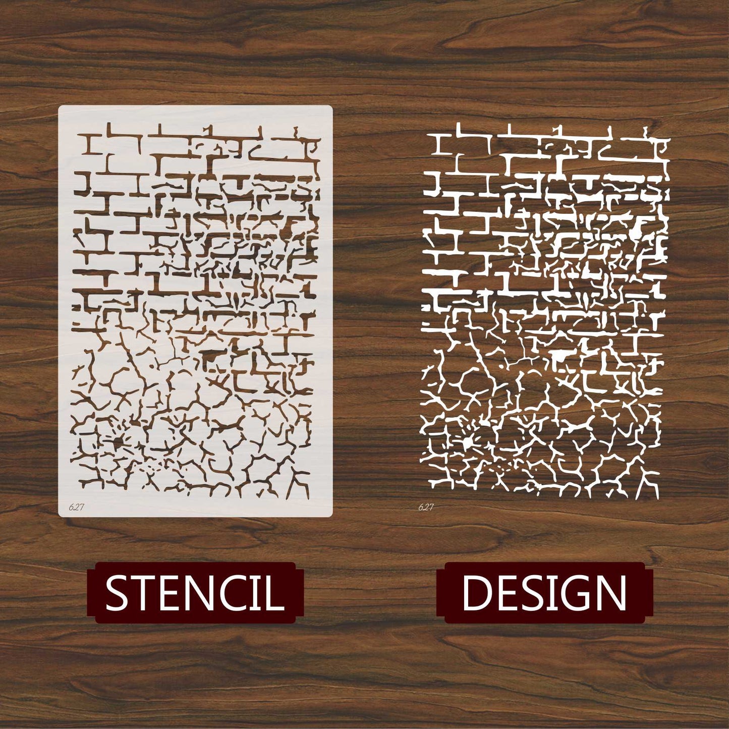 Craket and Brick Stencil Painting Scrapbook Coloring Embossing Album Decor Template. ID #627 – ID# 218