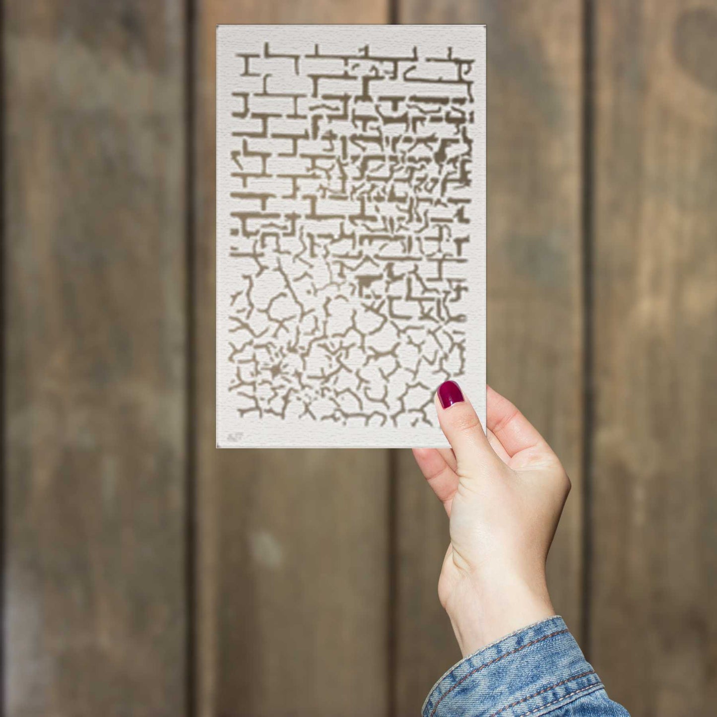 Craket and Brick Stencil Painting Scrapbook Coloring Embossing Album Decor Template. ID #627 – ID# 218