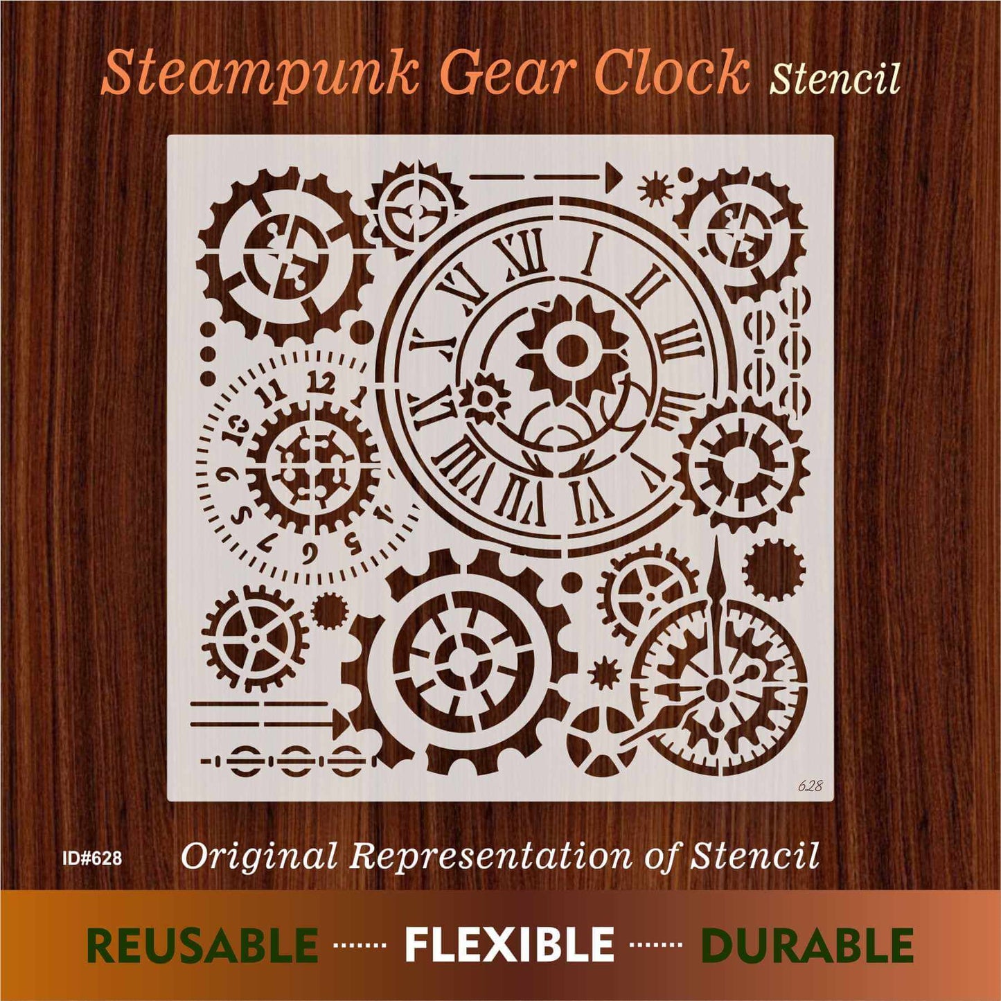 Steampunk Gear Clock Stencils Wall Painting Scrapbook Coloring Embossing Album Decorative Template ID# 628 – ID# 217