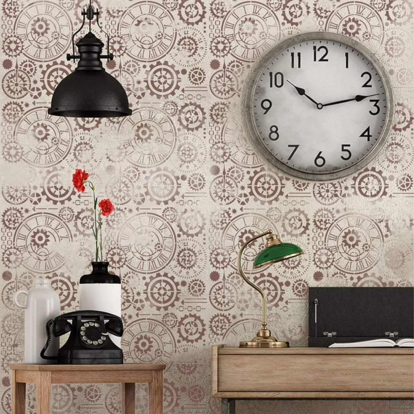 Steampunk Gear Clock Stencils Wall Painting Scrapbook Coloring Embossing Album Decorative Template ID# 628 – ID# 217