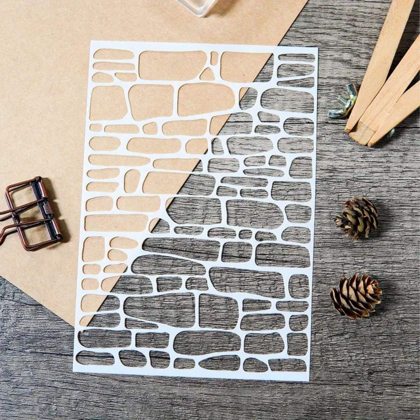 Diy Stone Stencil Painting Scrapbook Coloring Embossing Album Decor Template. ID #630 – ID# 215