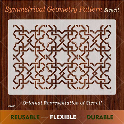 Symmetrical Geometry pattern Stencil Painting Scrapbook Coloring Embossing Album Decor Template. ID #633