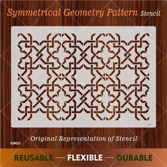 Symmetrical Geometry pattern Stencil Painting Scrapbook Coloring Embossing Album Decor Template. ID #633