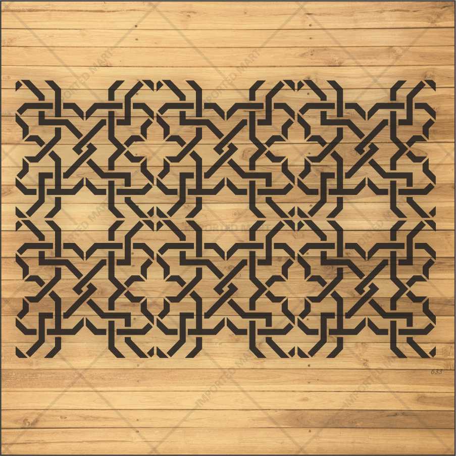 Symmetrical Geometry pattern Stencil Painting Scrapbook Coloring Embossing Album Decor Template. ID #633 – ID# 205