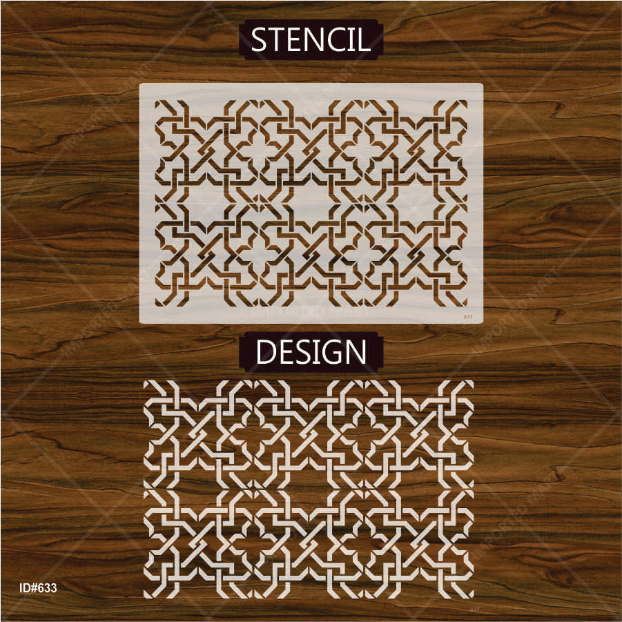 Symmetrical Geometry pattern Stencil Painting Scrapbook Coloring Embossing Album Decor Template. ID #633 – ID# 205