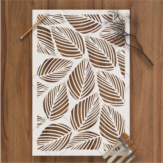 Falling Leaves Stencil for Wall & Furniture Décor – Classic Design for Wood, Fabric, Glass – ID# 638
