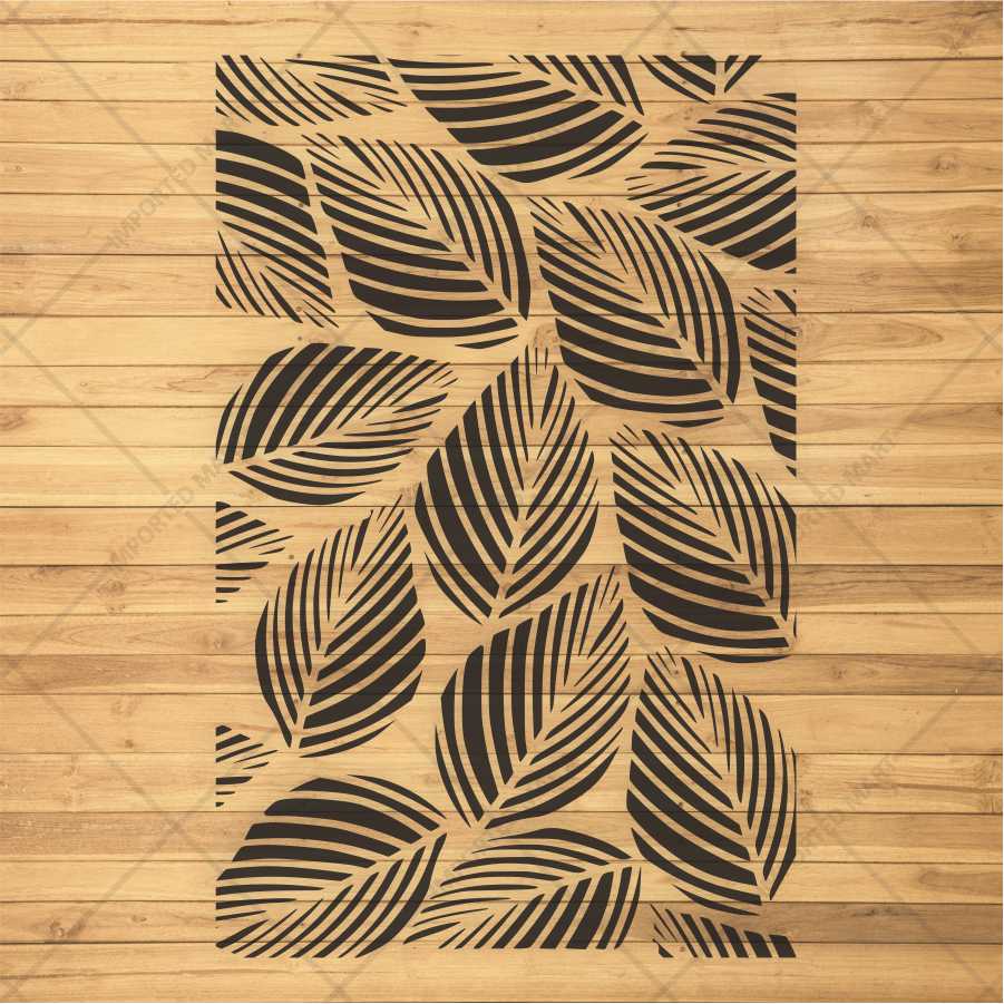 Falling Leaves Stencil for Wall & Furniture Décor – Classic Design for Wood, Fabric, Glass – ID# 638