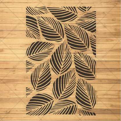 Falling Leaves Stencil for Wall & Furniture Décor – Classic Design for Wood, Fabric, Glass – ID# 638