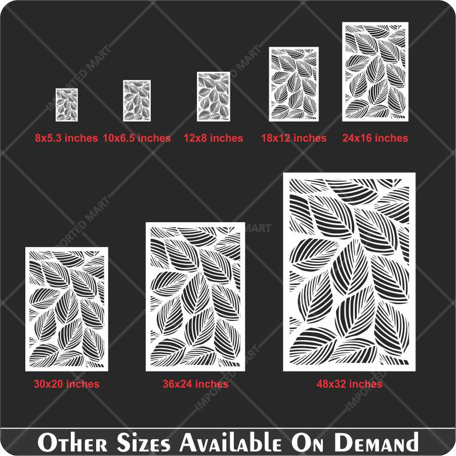 Falling Leaves Stencil for Wall & Furniture Décor – Classic Design for Wood, Fabric, Glass – ID# 638
