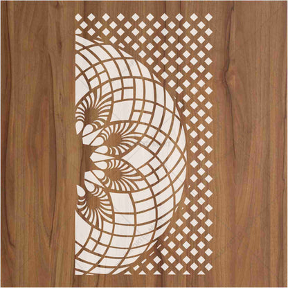 Geospiral Matrix Wall Stencil , geometric wall stencil Parametric Decorative Pattern ID#642 – ID# 186