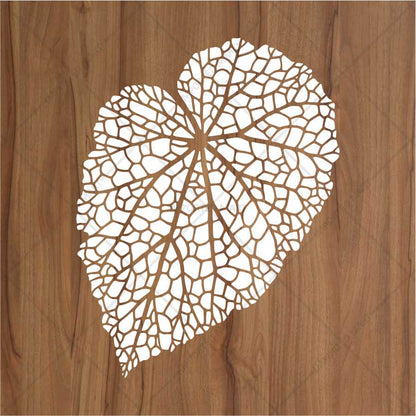 Netted Leaf Stencil for Wall, Wood & Fabric Art – Mesh Botanical Design – ID# 182