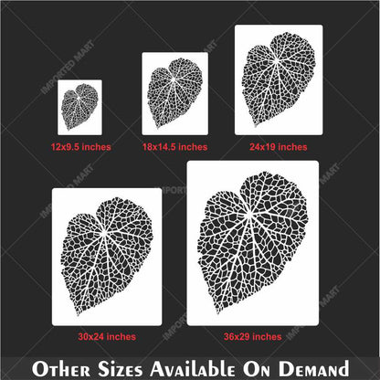Netted Leaf Stencil for Wall, Wood & Fabric Art – Mesh Botanical Design – ID# 182