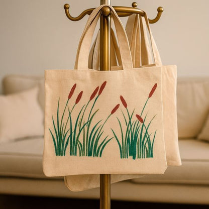 Natural Grass Silhouette Stencil for Wall, Floor & Craft Décor – Minimal Botanical Border – ID# 177