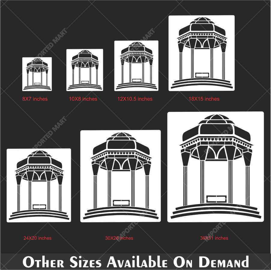 Islamic Geometric Arch Stencil – Decorative Mihrab Pattern Design ID#653 – ID# 174