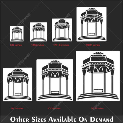 Islamic Geometric Arch Stencil – Decorative Mihrab Pattern Design ID#653 – ID# 174
