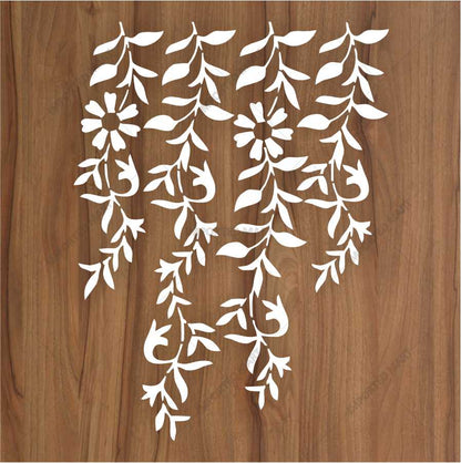 Hanging Floral Vines with Leaf Stencil – Botanical Wall Art Design ID#656 – ID# 172