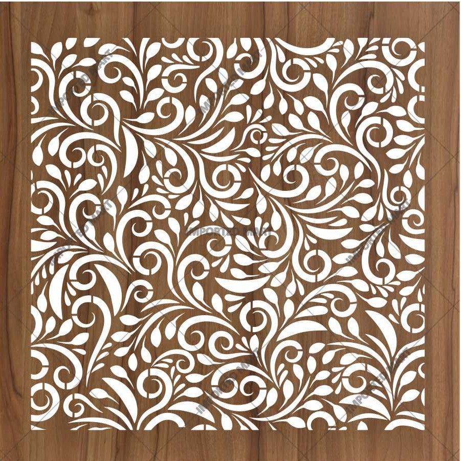 Ivy Leaf Floral Pattern Stencil – Elegant Botanical Wall Design ID#657 – ID# 171