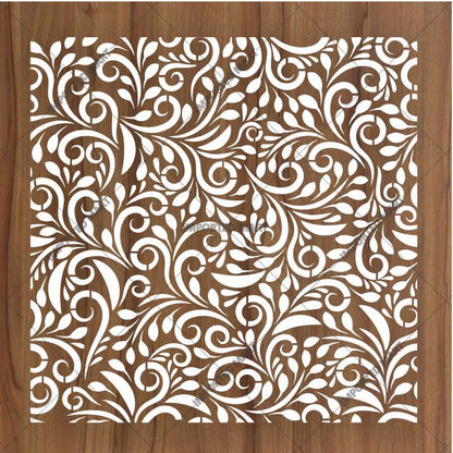 Ivy Leaf Floral Pattern Stencil – Elegant Botanical Wall Design ID#657 – ID# 171